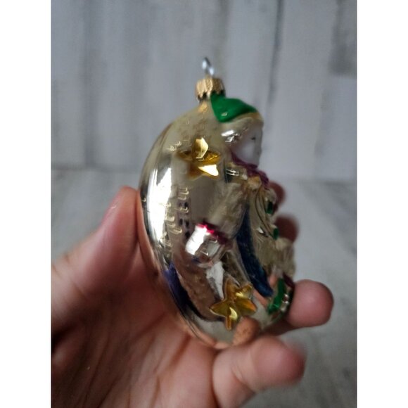 Vintage Mercury glass jester clown Moon ornament glass Xmas tree - Picture 3 of 7